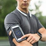 Wholesale iPhone SE 2022 / 2020 / 8 / 7 Sports Armband with Key Pocket (Silver)